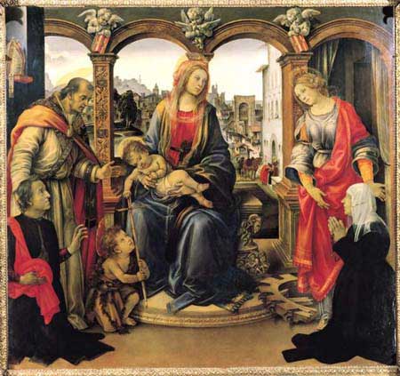 Madonna and Child with Saints Filippino Lippi
