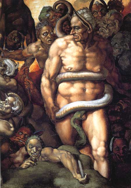 450x643 Minos from the Last Judgement by Michelangelo