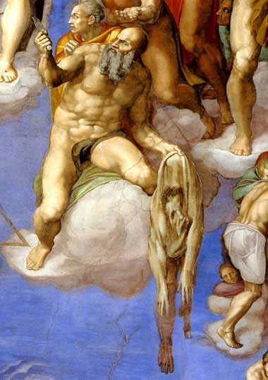 380x538 St Bartholomew Michelangelo the Last Judgement