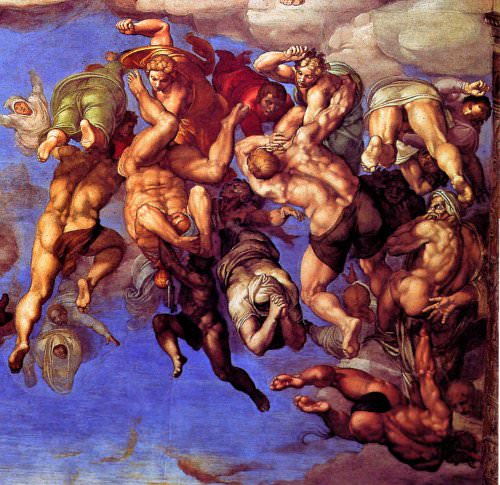 The Damned cast into Hell, Michelangelo