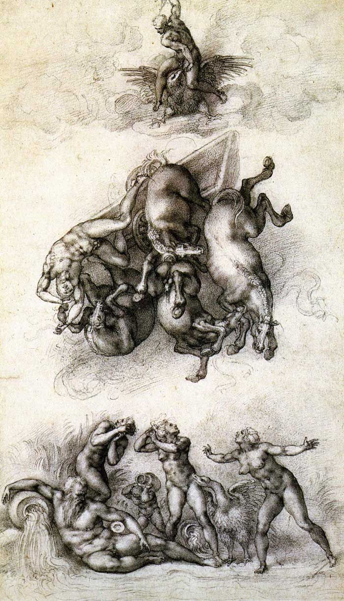 The fall of Phaethon 2, Michelangelo 