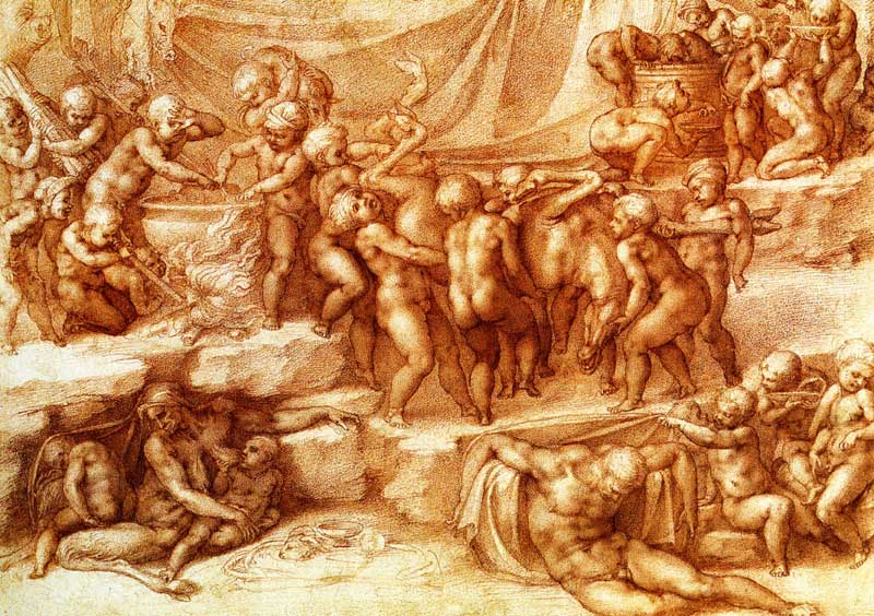 Bacchanal of Children, Michelangelo