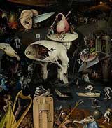 Hieronymus Bosch. (Detail). Garden of Earthly Delights.