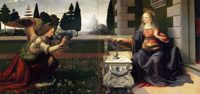 The Annunciation By Leonardo Da Vinci