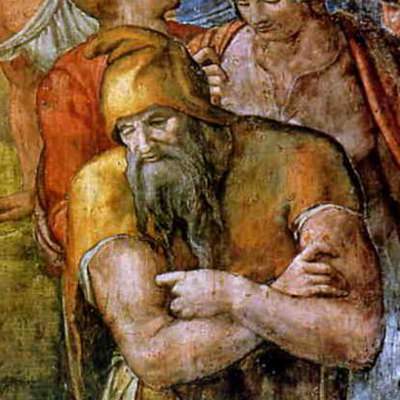 Michelangelo's old man From the Pauline Chapel.