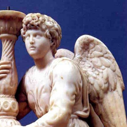 Michelangelo kneeling angel square