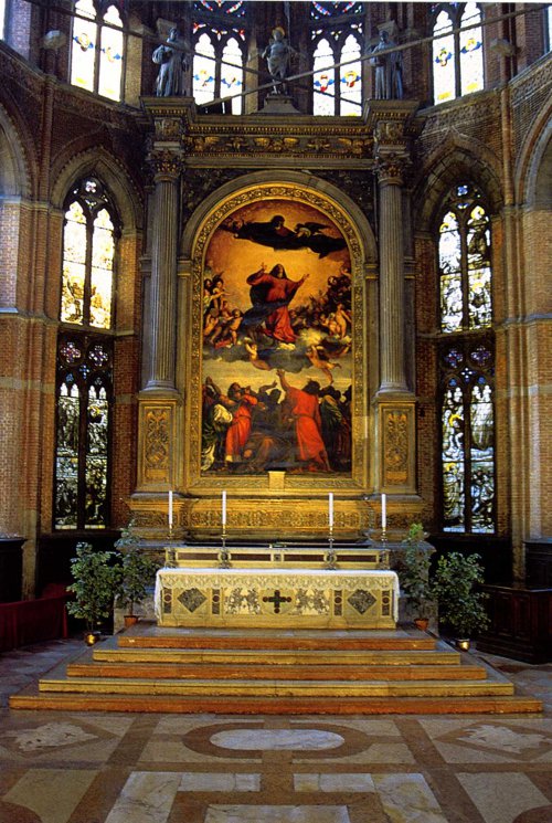The High Altar of the Frari featuring Titian's Assumption