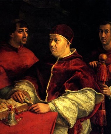 Raphael Pope Leo X detail